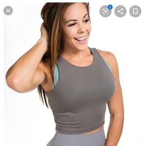 P'tula Tisha Crop Top in Shale Grey